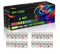 PFI-1700 Compatible for Canon Ink Cartridges with Chip imagePROGRAF PRO-2000 PRO-2100 PRO-4000F PRO-4100 PRO-4100S Printers (2 Set)