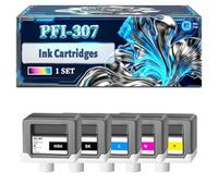 PFI-307 Ink Cartridges Compatible for Canon imagePROGRAF iPF830 iPF840 iPF850 iPF850MFPM40 Printers, With Chip Large Capacity 6600 Pages (1 Set)