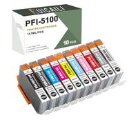PFI-5100 PFI 5100 Pigment Ink Cartridges Pack of 10 14.5 ml Each, Total 145 ml, Compatible Replacement, Works for Canon ImageProGRAF PRO-310 Printer