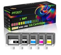PFI307 Compatible for Canon Ink Cartridges with Chip imagePROGRAF iPF830 iPF840 iPF850 iPF850 MFP Printers (1 Set)