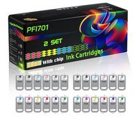 PFI701 Compatible for Canon Ink Cartridges with Chip imagePROGRAF iPF8000 iPF8000s iPF8100 iPF9000 iPF9000S Printers (2 Set)