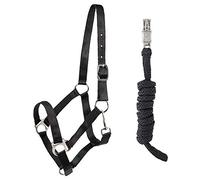 PFIFF 102931 Halter and Rope Set, Plastic Halter Lead Rope, Black Full