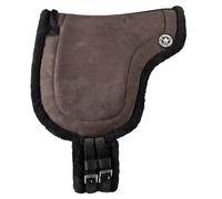 PFIFF 103004 Bareback Riding Mat without Headband Velour Leather and Faux Fur with Saddle Strap Brown