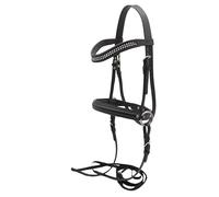 PFIFF Hobby Horsing 103111 Bitless Snaffle for Hobby Horse Play Horse Plush Horse Black