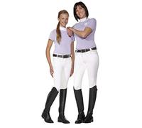 PFIFF Julie Women's Full Seat Jodhpurs Stretch Hip Shape Faux Leather Full Seat White Silver