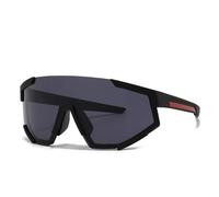 PFINAMC Sports Sunglasses Men Women Brand Fashion Oversized One- Piece Sun Glasses Male Wrap Around Goggles,C1 Matte Black,h