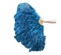 PFIOEUL Feather Dance Fan 100CM Feather Fan Decorate Halloween Wedding Party Stage Decoration Belly Dance Fan DIY Plumas Fan Bars Colorful(Deep Blue01,2 Pcs)