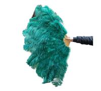 PFIOEUL Feather Dance Fan 100CM Feather Fan Decorate Halloween Wedding Party Stage Decoration Belly Dance Fan DIY Plumas Fan Bars Colorful(Dark green,1 Pcs)
