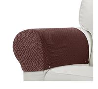 PFIOEUL Sofa Armrest Covers 2pcs/set Jacquard Armrest Chair Covers Solid Color Sample Dust-proof Sofa Arm Covers Universal Cover For Living Room Home Decor(A5 Dark coffee)