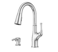 Pfister Alderwood Kitchen Faucet with Pull Down Sprayer and Soap Dispenser, Single Handle, Polished Chrome Finish, F5297AWC
