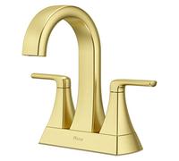 Pfister Bruxie Bathroom Sink Faucet, 4-Inch Centerset, 2-Handle, 3-Hole, Brushed Gold Finish, LF048BIEBG