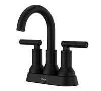 Pfister Capistrano Bathroom Sink Faucet, 4-Inch Centerset, 2-Handle, 3-Hole, Spot Defense Matte Black Finish, LF048CSOSDB