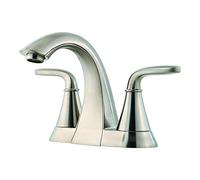 PFISTER LF048PDKK Pasadena 2-Handle 4 Inch Centerset Bathroom Faucet in Brushed Nickel, Spout Height: 3.75"