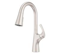 Pfister Talega Kitchen Faucet with Pull Down Sprayer, Single Handle, High Arc, Spot Defense Stainless Steel Finish, F5297TEGS