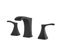 Pfister Venturi Bathroom Sink Faucet, 8-Inch Widespread, 2-Handle, 3-Hole, Matte Black Finish, LF049VNBB