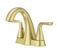 Pfister Willa Bathroom Sink Faucet, 4-Inch Centerset, 2-Handle, 3-Hole, Brushed Gold Finish, LF048MALBG