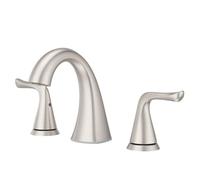 Pfister Willa Bathroom Sink Faucet, 8-Inch Widespread, 2-Handle, 3-Hole, Spot Defense Brushed Nickel Finish, LF049MALGS