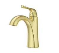 Pfister Willa Bathroom Sink Faucet, Single Control, 1-Handle, Single Hole, Brushed Gold Finish, LF042MALBG