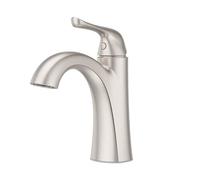 Pfister Willa Bathroom Sink Faucet, Single Control, 1-Handle, Single Hole, Spot Defense Brushed Nickel Finish, LF042MALGS