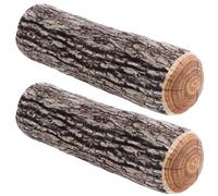 Pfjsseey 2PCS Soft Comfortable Log Pillow, 5.5x16 Inch 3D Digital Print Tree Stump Cylinder Pillows for Couch, Sofa, Bedroom
