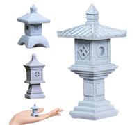 Pfjsseey 3PCS Pagoda Garden Statue, Lifelike Mini Pagoda Lantern, Japanese Garden Decor for Fairy Meditation Zen Gardens Potted Plant
