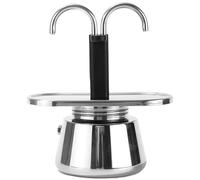 Pfjsseey Espresso Maker, 2 Cup Double Spout Stainless Steel Stovetop Espresso Maker, Easy to operate, Making Coffee Quickly, for Home Outdoor Camping