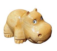 Pfjsseey House Hippo Figurine Good Luck, Handmade Miniature Wooden House Hippo, Africa River Horse Carving Figurine for Indoor Decoration Good Luck