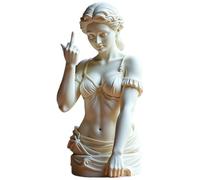 Pfjsseey Middle Finger Statue, 3 Inch Bold Art Resin Venus Statue Greek Goddess Gesture Sculpture for Trendy Spaces Homes, Funny Unique Decorative Ornaments