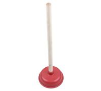 Pfjsseey Toilet Plunger Heavy Duty, 5.5" Dia. Thermoplastic Rubber Sink Plunger with Long Wooden Handle for Bathroom Kitchen