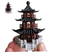 Pfjsseey Zen Garden Accessories, 1.9x2.9 Inch Plastic Japanese Chinese Mini Pavilion Pagoda For Bonsai Aquarium Micro Landscape Decorations