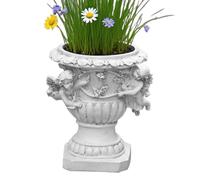 Pflanztopf Engel - Dekorativer Blumenbehälter Aus Kunstharz, Hübscher Gartenpflanzer Mit Drainage, Skurrile Skulpturale Keramik, Präsentation Für Drinnen Und Draußen Für Terrasse, Balkon | -Dek