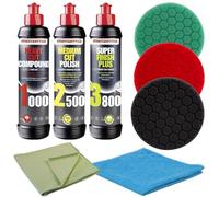 Pflegen und Polieren Automotive Polishing Kit with Ceramic Grit, Hexagon Pads & Polishing Cloths