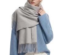 PFLife 80''*27'' Wool Scarf for Women Cashmere Touch Ladies Scarves Gift Box Shawls and Wraps Winter Thick Oversized Scarf (Grey)