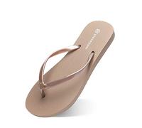 PFLife Beach Flip-flops Women Sandals for Women Ladies Flip Flops Rubber Sole Size 5 Size 6 Bump Texture Water Resistant (brown, Adult, Women, 7, Numeric, UK Footwear Size System, Medium), zzx-1065
