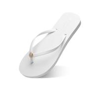 PFLife Beach Flip-Flops Women Sandals Ladies Rubber Sole Size 5-6 Bump Texture Water Resistant (White, Adult, Women, 6.5, Numeric, UK Footwear Size System, Medium)