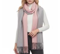 PFLife Wool Scarf 80''*27'' Women Cashmere Touch Scarf Gift Box Shawl Thick Oversized Scarves Wraps Tassels Double Side (Pink)