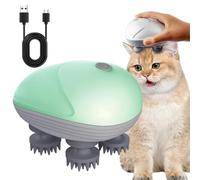 Pfoten-Bedarf Pet Massager, Cat Massager, Small Head Massager, Electric Hand Massager, Relaxation & Anti-Stress Agent for Cats (Green)