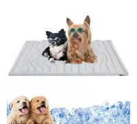 Pfotenchill - The Innovative Cooling Mat for Dogs, Ice Cooler Fabric Cooling Mat for Cats, Protects Your Pet from Overheating, Easy to Washable, Foldable (Gray, M(91 * 58cm))