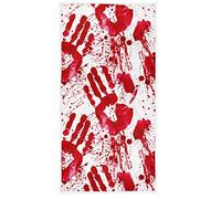 Pfrewn Halloween Hand Bath Bathroom Towels 16x30 in Bloody Handprints Blood Stains Splashes Soft Absorbent Small Kitchen Dish Guest Towel Fall Autumn Halloween Day Decor