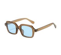 PFVURTSAM Retro Square Sunglasses, Red Frame with Dark Grey Lenses | Chunky Acetate Frame, UV Protection, Unisex Style, Vintage Design, Lightweight Wear