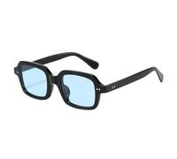 PFVURTSAM Retro Square Sunglasses, Red Frame with Dark Grey Lenses | Chunky Acetate Frame, UV Protection, Unisex Style, Vintage Design, Lightweight Wear