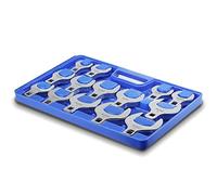 PFXNGMS 1/2" Drive Jumbo Crowfoot Wrench Set,14-Piece Metric Crows Foot Wrench Set 27 to 50mm Chrome Vanadium Steel Big Crowfoot Wrench