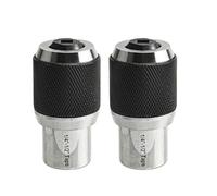 PFXNGMS 2Pcs Tap Socket Ratchet Tap Wrench 3/8 inch Drive Hand Tool 1/4-1/2 Taps, 0-1/2 Taps Tapping Socket Set Tap Socket Adapter(Large 2PCS)