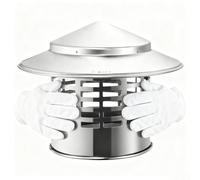 PFXNGMS 304 Stainless Steel Cone Top Chimney Cap with Sn, Adjustable and Reinforced Round Cap 63mm 75mm 110mm 160mm, Chimney Cover for Vents Rain Cap for All-Round(40 mm)