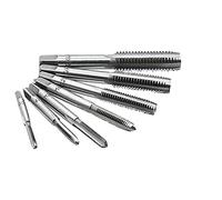 PFXNGMS M3-M12 Adjustable Ratchet Hand Tap Wrench with 7Pcs High Speed Steel M3/M4/M5/M6/M8/M10/M12 Screw Thread Tap Set MINGPING (Color : 7Pcs)