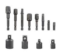 PFXNGMS Stainless Steel Adjustable Spanner,Jaw Adjustable Wrenches,12pcs Socket Adapter Set Craftsman Tool Ratchet Wrench Practical Portable Ex Rod Reduce Air Impact DIY Car Repair Tools