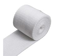 PFYKCYL 3 Meters 50mm Thick 2mm Canvas Polyester Cotton Webbing Label Ribbon Bags Backpack Belt Strap Bias Binding Tape DIY Sewing Craft Cotton Blend Webbing Roll(27White)