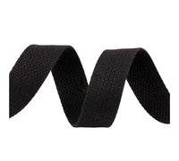 PFYKCYL 5 Meters 32mm Width Canvas Ribbon Polyester Cotton Webbing Strap Sewing Bag Belt Accessories Outdoor Backpack Parts Cotton Blend Webbing Roll(Black)