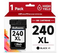PG-240XL Black Ink Cartridge Replacement for Canon 240XL 240 PG240 XL High Yield use for PIXMA MG3600 MG3620 MG2120 MG2220 MG3220 MG3520 MG3620 MG4120 MG4220 TS5120 MX522 MX532 MX472(1 Black)