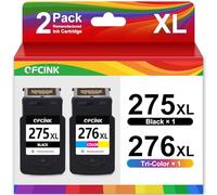 PG-275XL CL-276XL Compatible for Canon 275 and 276 Ink Cartridges PG-275 CL-276 275XL 276XL for Cannon Ink 275 276 for Canon PIXMA TR4700 TR4720 TR4722 TS3500 TS3522 TS3722 Printer